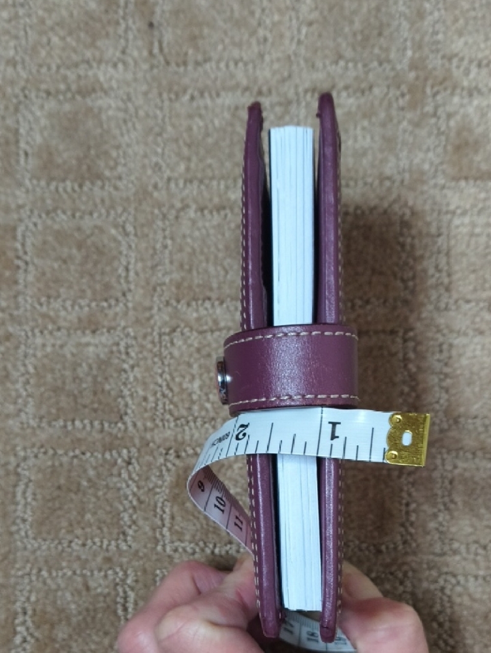 Coach small Planner. Pink Leather Snap Wallet With Dark Purple Trim. - Picture 15 of 16